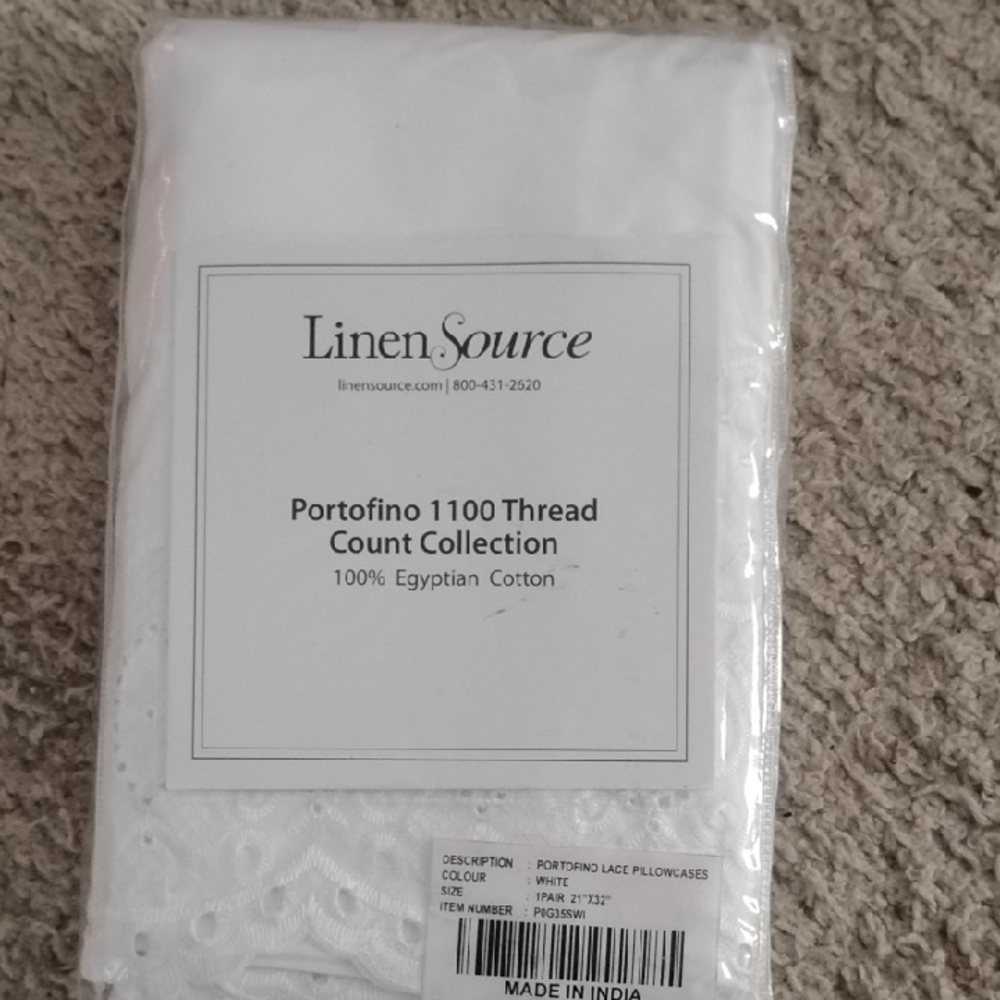 White Egyptian Cotton Pillowcase